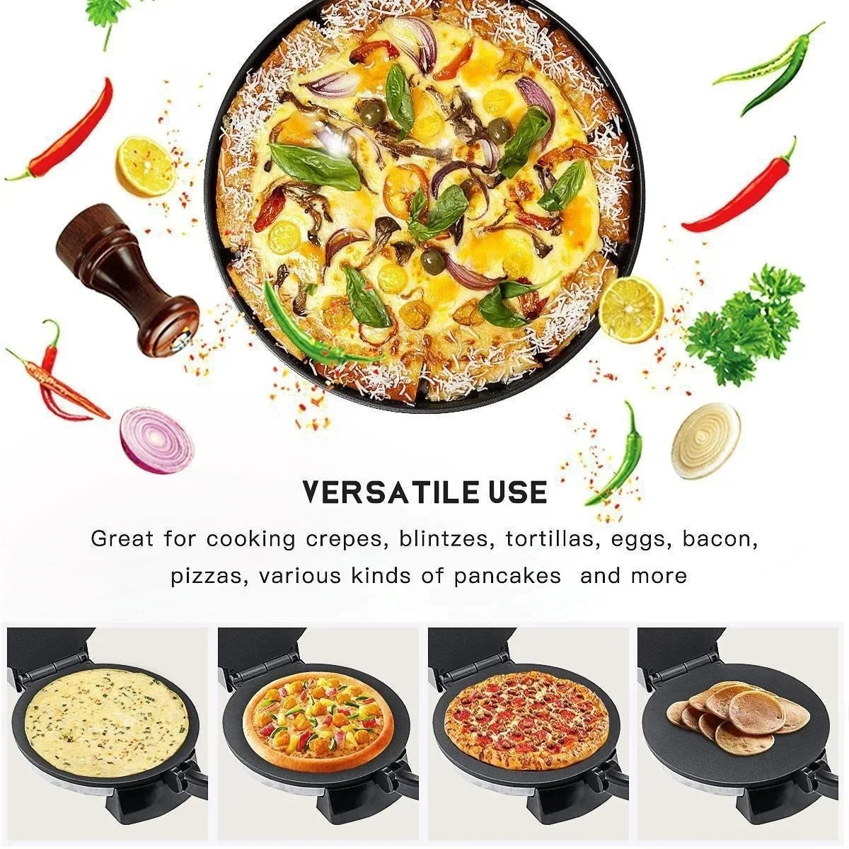 220V 1500W Pancake Electromechanical Pancake Pan Household Pancake Machine Pancake Fruit Machine Spring Roll Machine Coriolis