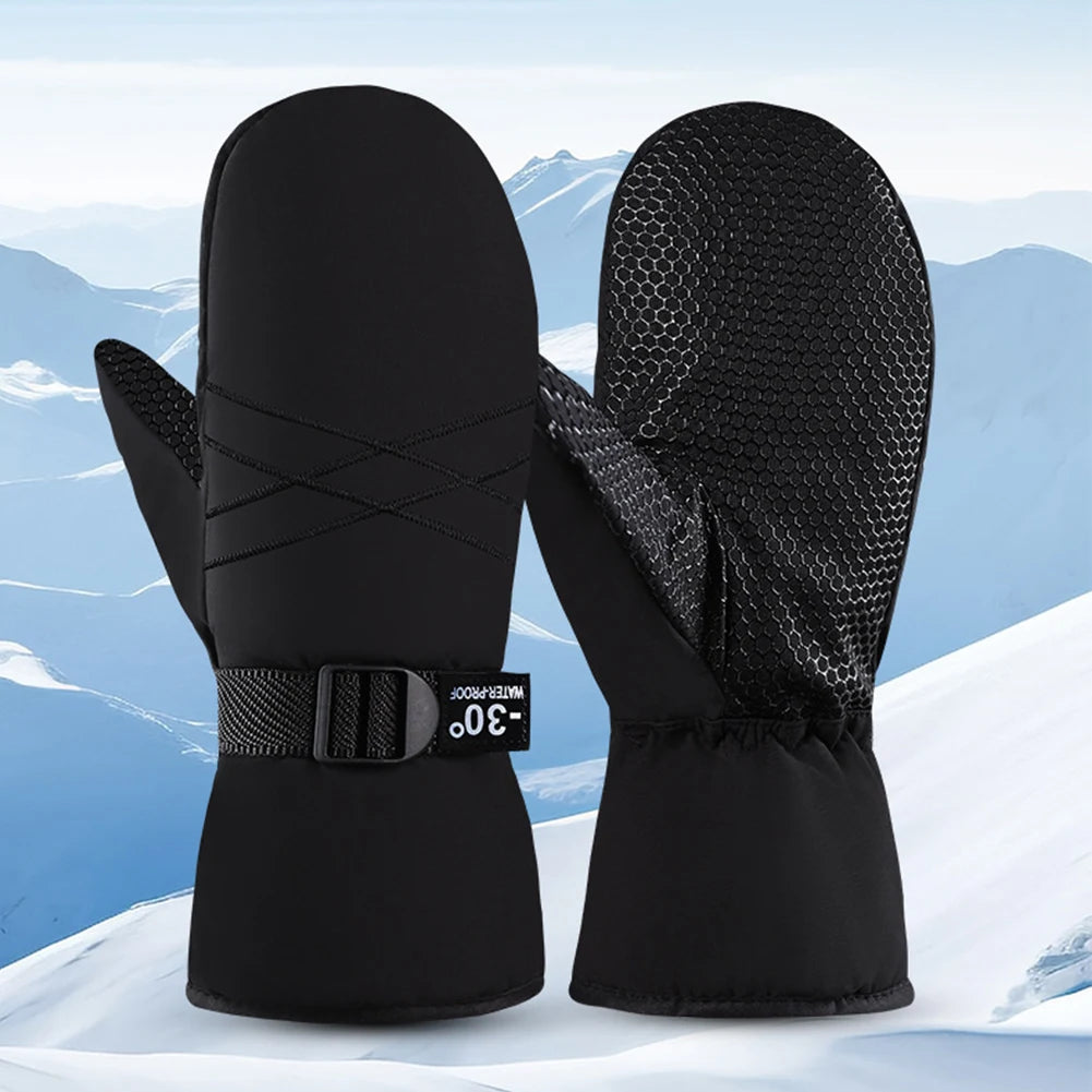 Ski Mittens Waterproof Winter Thermal Touch Screen Gloves Windproof Cycling/Snowboard Gloves Cold Weather Gloves for Outdoor