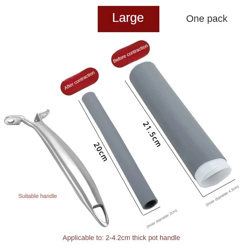 Anti-scalding Pot Handle Heat Resistant Cover New Frying Pan Protector Hot Handle Holder Sleeve Rubber Pan Handle Sleeve
