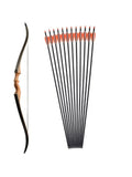 20-60lbs 60inch Archery Recurve Bow Longbow Takedown Bow Limb Right Left Hand 12pcs mix Carbon Arrows Hunting Shooting