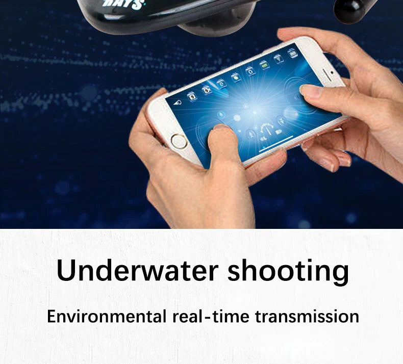 RC Boat Submarine with Camera Underwater 6CH Remote Control Wifi FPV Remote Control Boats Radio Control Toys - Kid Gifts