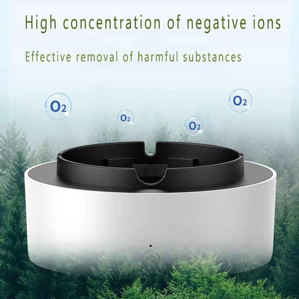 Smart Ashtray Air Purifier Remove Secondhand Smoke and Tobacco Odor Instantly Auto Ashtray Flame Retardant Cigarette Holder Box