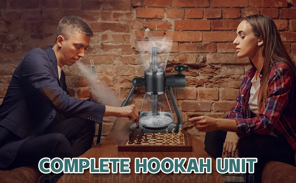 Gravity Hookah 360° Hookah Rotating Glass Metal Gravity Shisha SANDGLAS Portable Two-Way Gravity Infuser