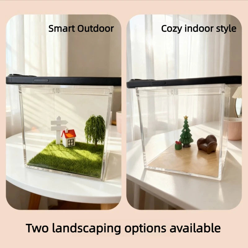 Pet Holographic Digital House, Memorial Decorative Item, Transparent Interactive Display Box High-Transparency Material Creative