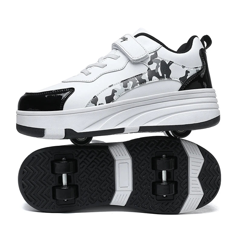Roller Skate Shoes Kids Snickers With Wheels Children Rollerskates Fashion Outdoor Sports Shoes Girls Boys Gifts For Kids