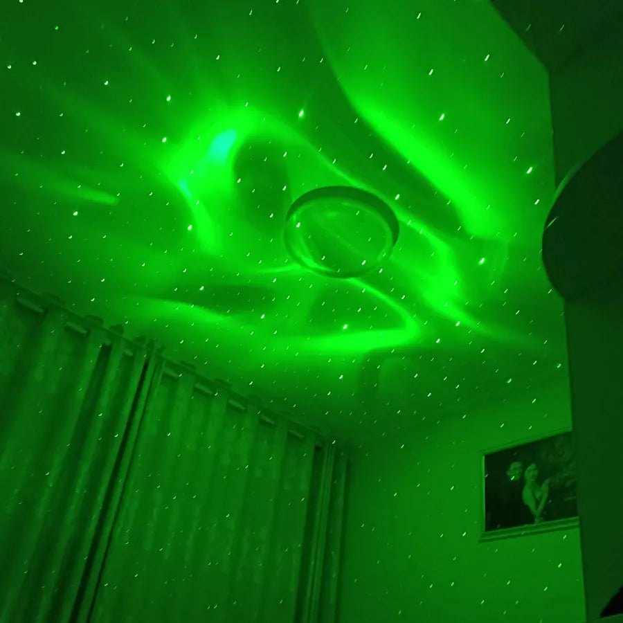 SA204 RGB LED Motive Aurora Projector Night Green Laser Sky Stars Disco Light Nebula Cloud Christmas Children Bedroom Stage Lamp