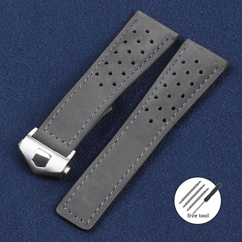Genuine Leather Strap 20mm 22mm 24mm Cow Watch Band for Tag Heuer for Carrera Series Wristband Universal Sport Soft Bracelet