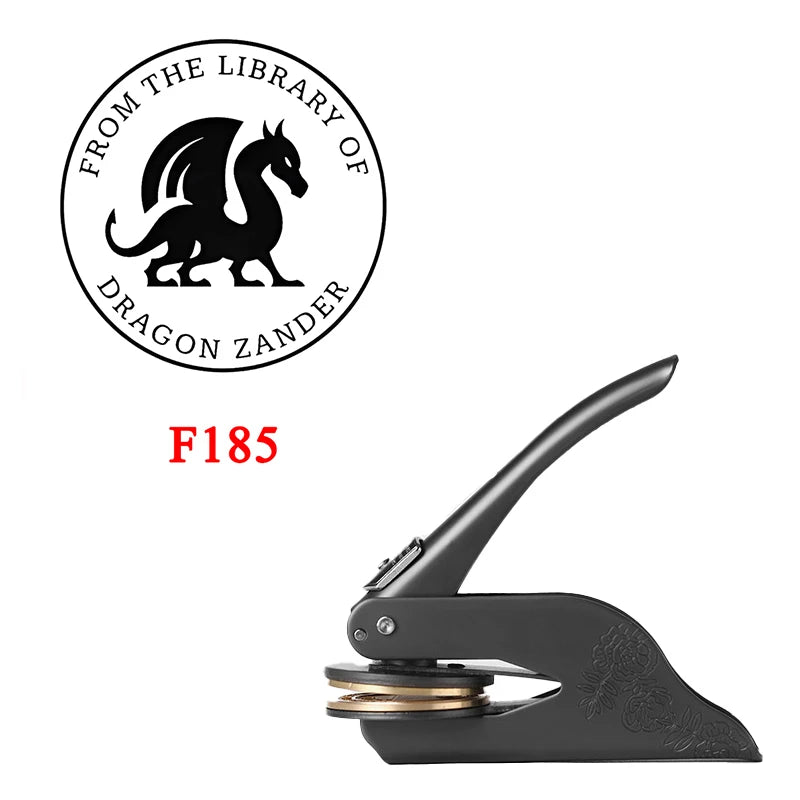 Embosser Stamp Customized Private Logo Customization Library Book Invitation Wedding Embossing Stamp Company Paper Leather Seals