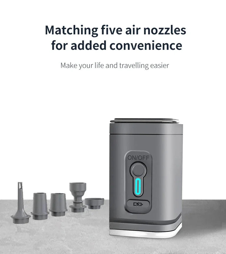 Mini Portable Vacuum Air Pump,Inflate Deflate for Pool, Air Bed,Vacuum Storage Bags-Compact Air Compressor for Home And Travel