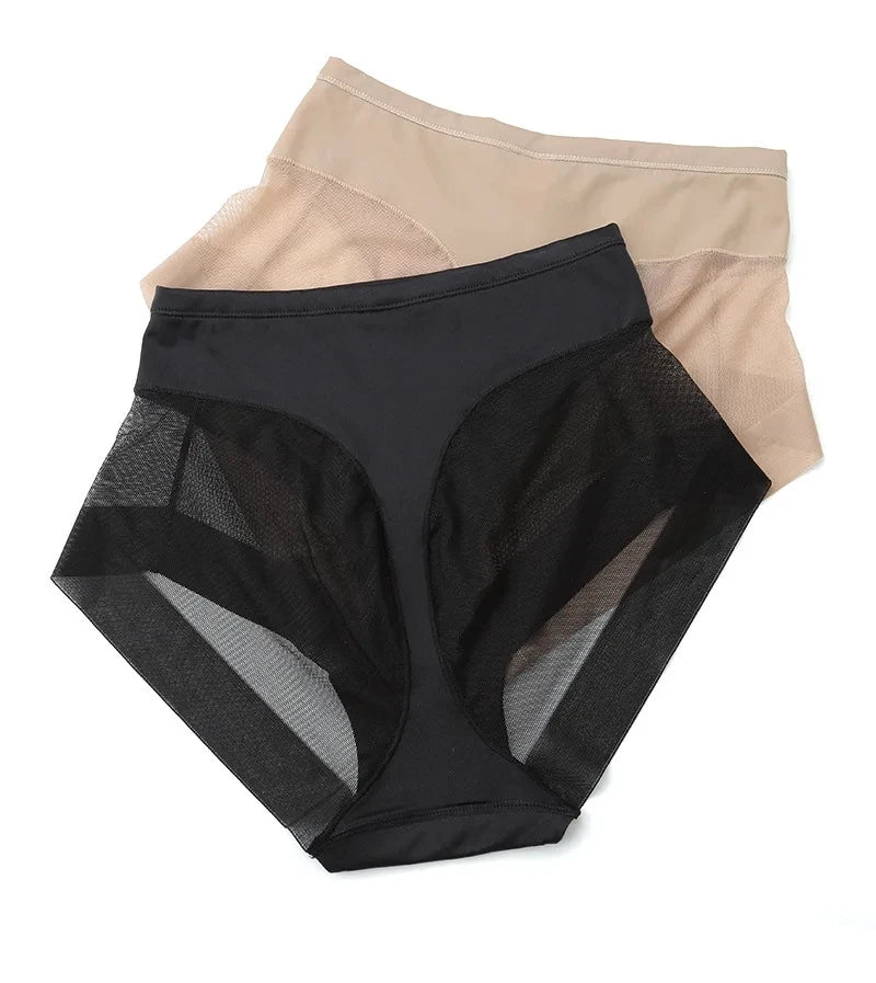 3PCS/SET Women Bodyshorts Body Shaping Panties Female Pants Breathable Mesh Intimates High Elastic Control Seamless Briefs