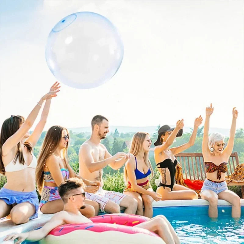Bubble Ball Reusable Children Outdoor Soft Inflatable Giant Elastic Water-filled Ball Balloon Toy for Beach Fun Party Game Gifts