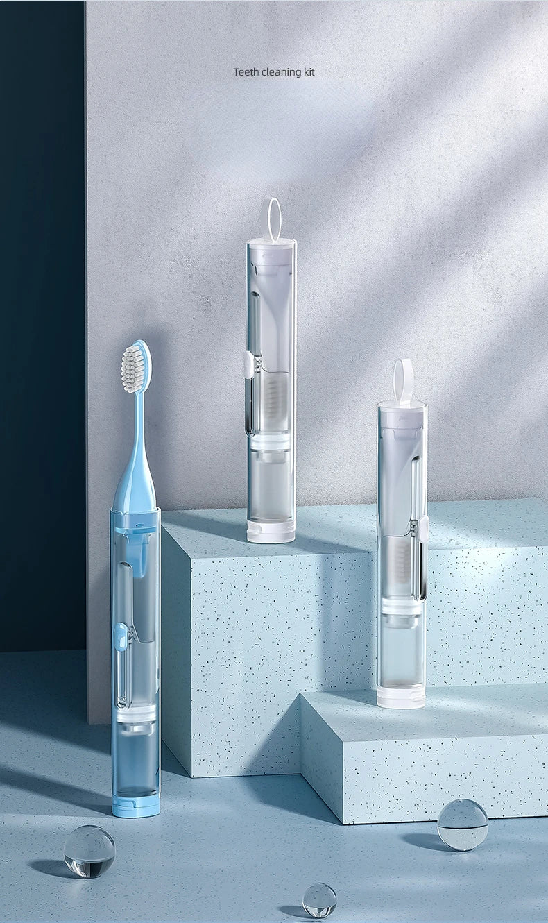 1PC Portable Folding Toothbrush Travel Toothbrush Set Creative Tooth Clean Tools Can Hold Toothpaste