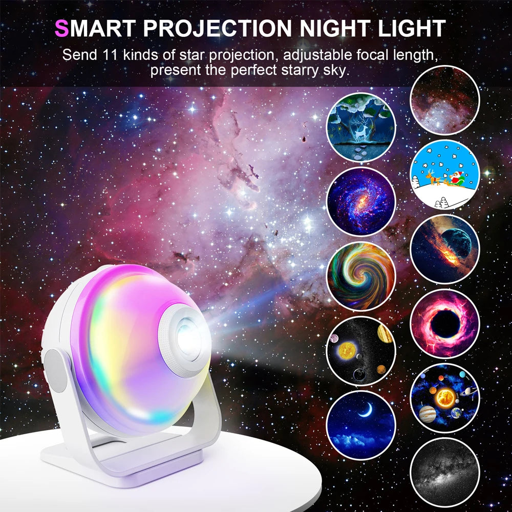 Galaxy Projector Lights Planetarium Star Realistic Sky Night Light with Solar System Moon Kids Bedroom Ceiling Projection lamp