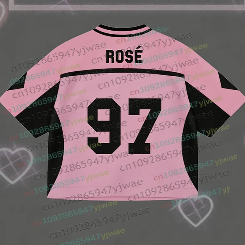 2026 New Y2K Korean Girl Group Concert Pink T-Shirt Summer Oversized Short Sleeve Fashion Casual Women's Men's Sports Jersey Top