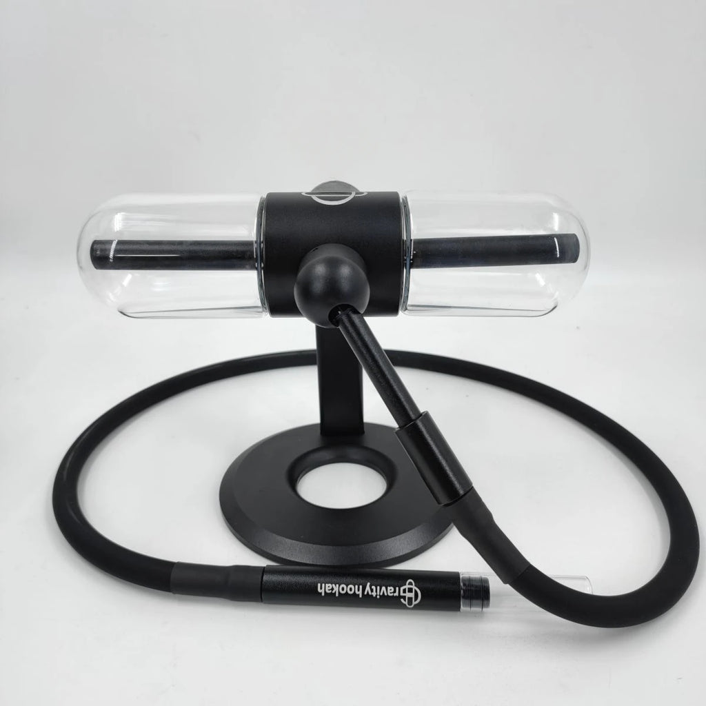 Gravity Smoking Pipe 360 Degree Rotation Hookah Travel Complete Set with Portable Handbag Glass Shisha Bowl Smoke Accessory