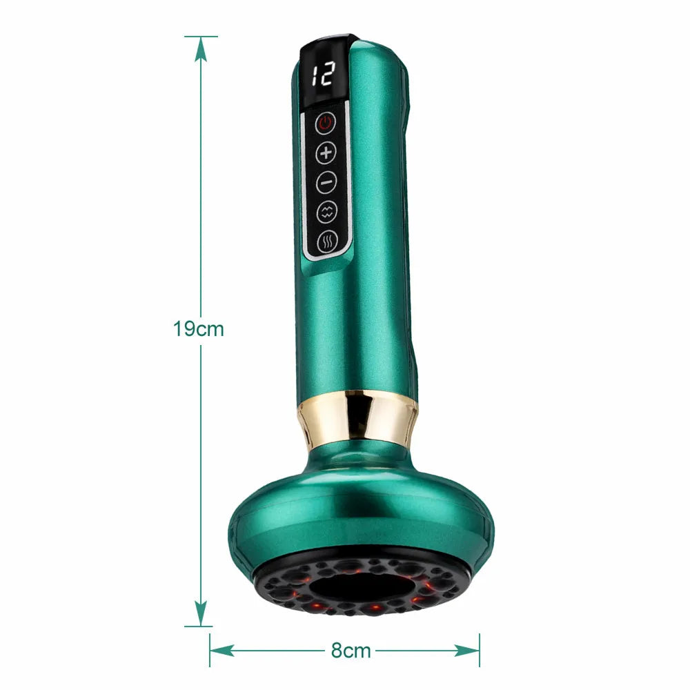 12/6 Levels Intelligent Vacuum Cupping Massager Negative Pressure Heating Wireless Scraping Apparatus Dredge Meridian Relax