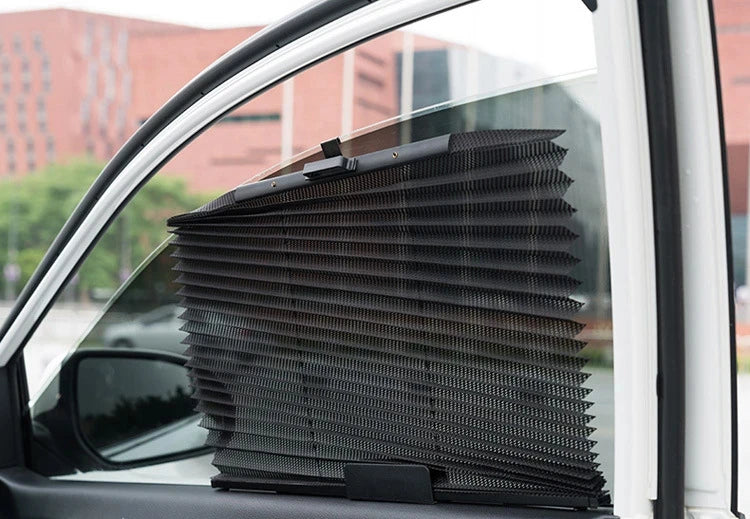 1PCS Car Side Folding Sunshade Retractable Car Front/Rear Window Sunshades Mesh UV Protect Curtain Foldable Auto Truck SunShield
