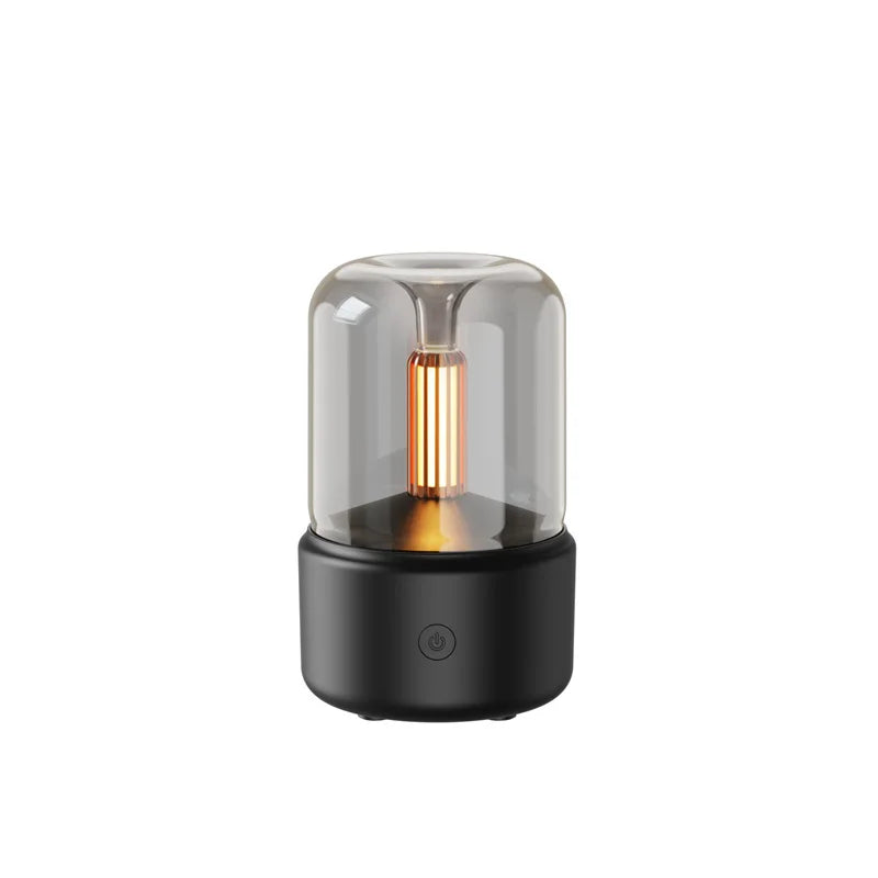 120ml Aromatherapy Humidifier Ultrasonic Humidifier with Creative Candlelight Design USB Air Humidifier for Sleep Aid Home Decor