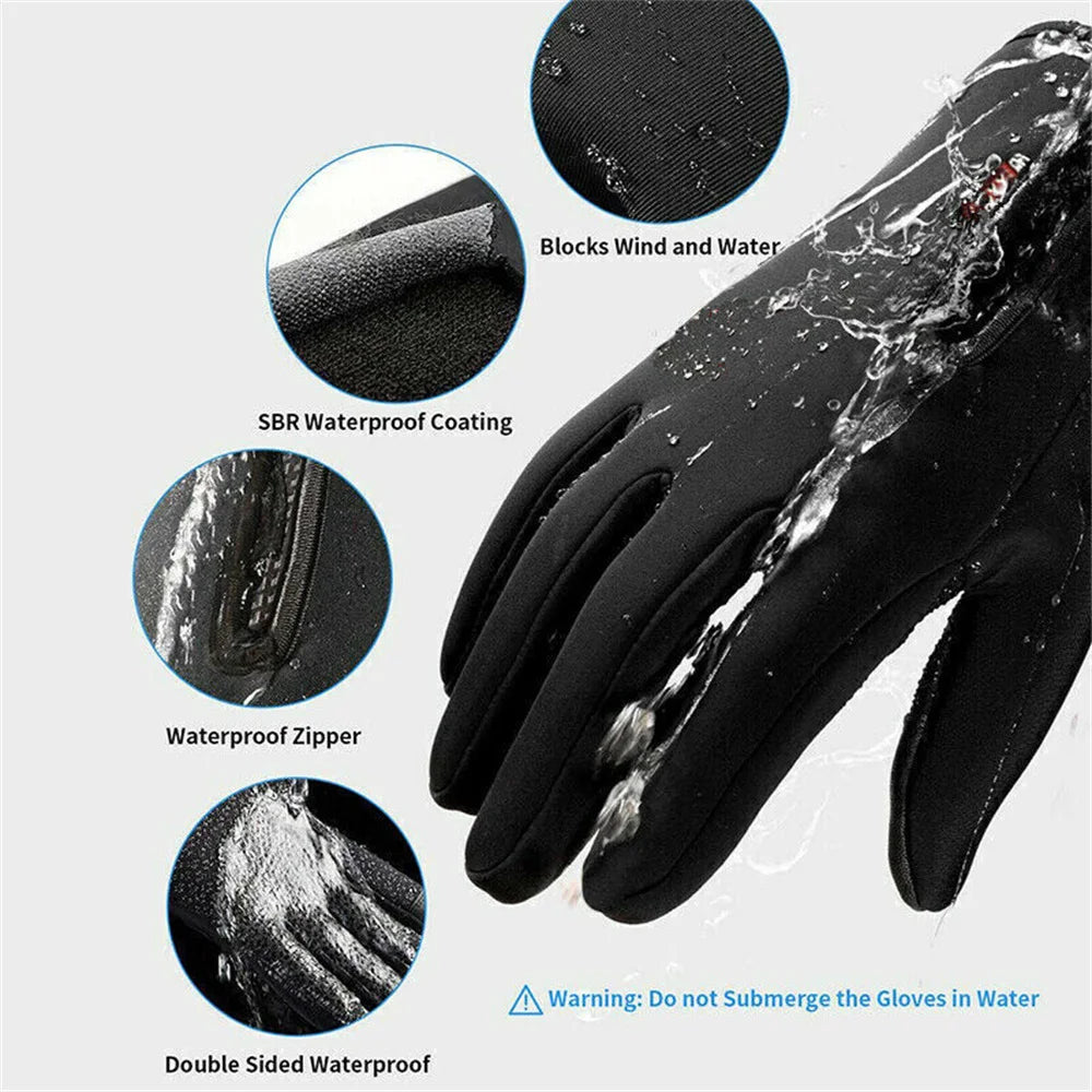 Outdoor Winter Gloves Men Women Touchscreen Warm For Cycling Driving Motorcycle Cold Gloves Windproof Non Slip Gloves S-XL