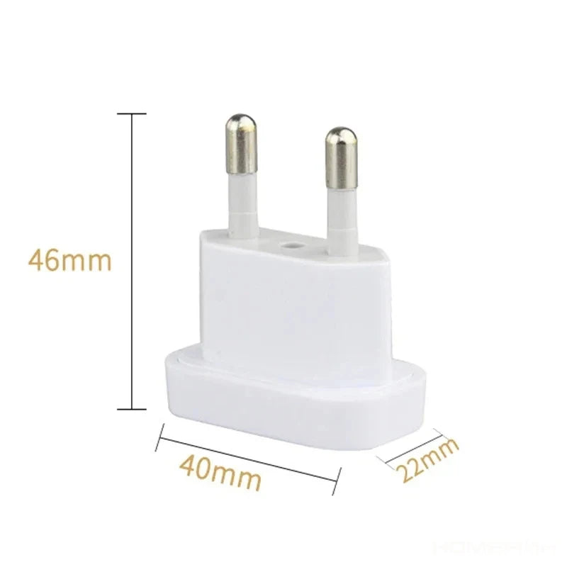 1 Pcs 4.8mm Power Plug Adapter US To EU Euro Europe Plug Power Plug Converter Travel Adapter Power Converter Outlet