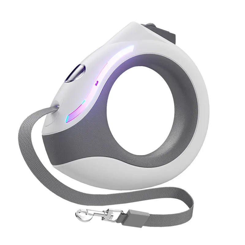 3M Dog Leash Flashlight LED Streamer Roulette Automatic Retractable Nylon Rope for Cat Puppy Walking Running Lead Extension