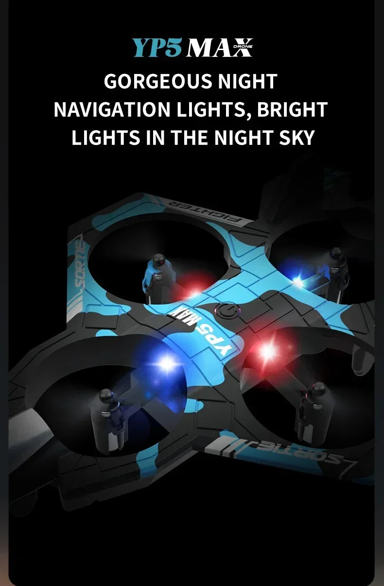 2025 new YP5 Remote Control Drone 2.4G 360° Flip Fighter Jet Toy Intelligent Fixed Height Hovering RC Airplane for Boys Kids Toy