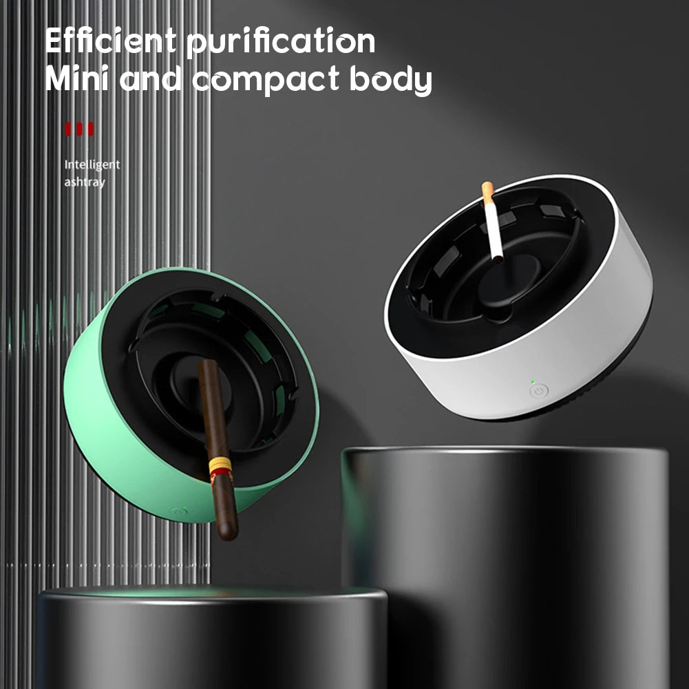 2-in-1 Anti-smoke Ashtray Air Purifier Low Noise Filtering Second-Hand Smoke Airs Freshener Cigarettes Remove Airs Odor Ashtrays