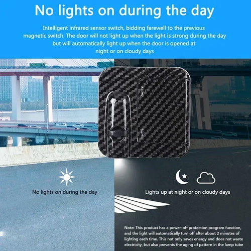 2Pcs Car Angel Wings Wireless Car Door Welcome Courtesy Shadow Projector Lamp LED HD Logo Light Cars Accessories