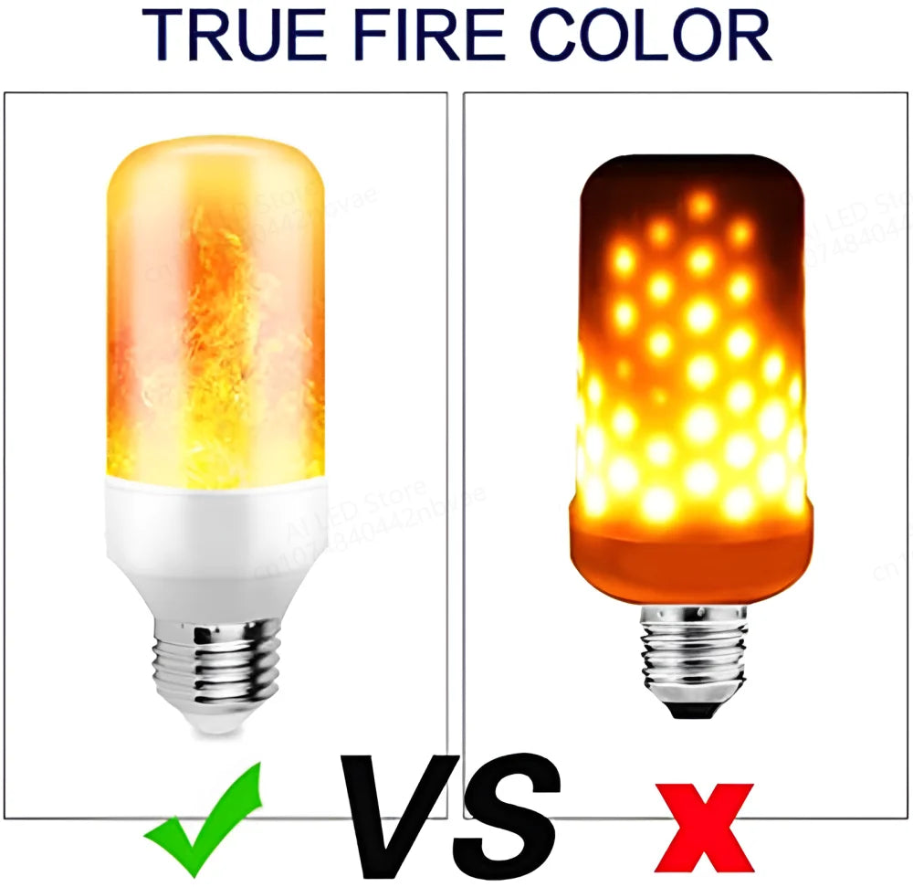 E27 E14 B22 LED Flame Bulb 9W Four Modes Flame Bulb Flashing LED Dynamic Flame Effect Light AC8V-265V 78SMD 2835 light bulb