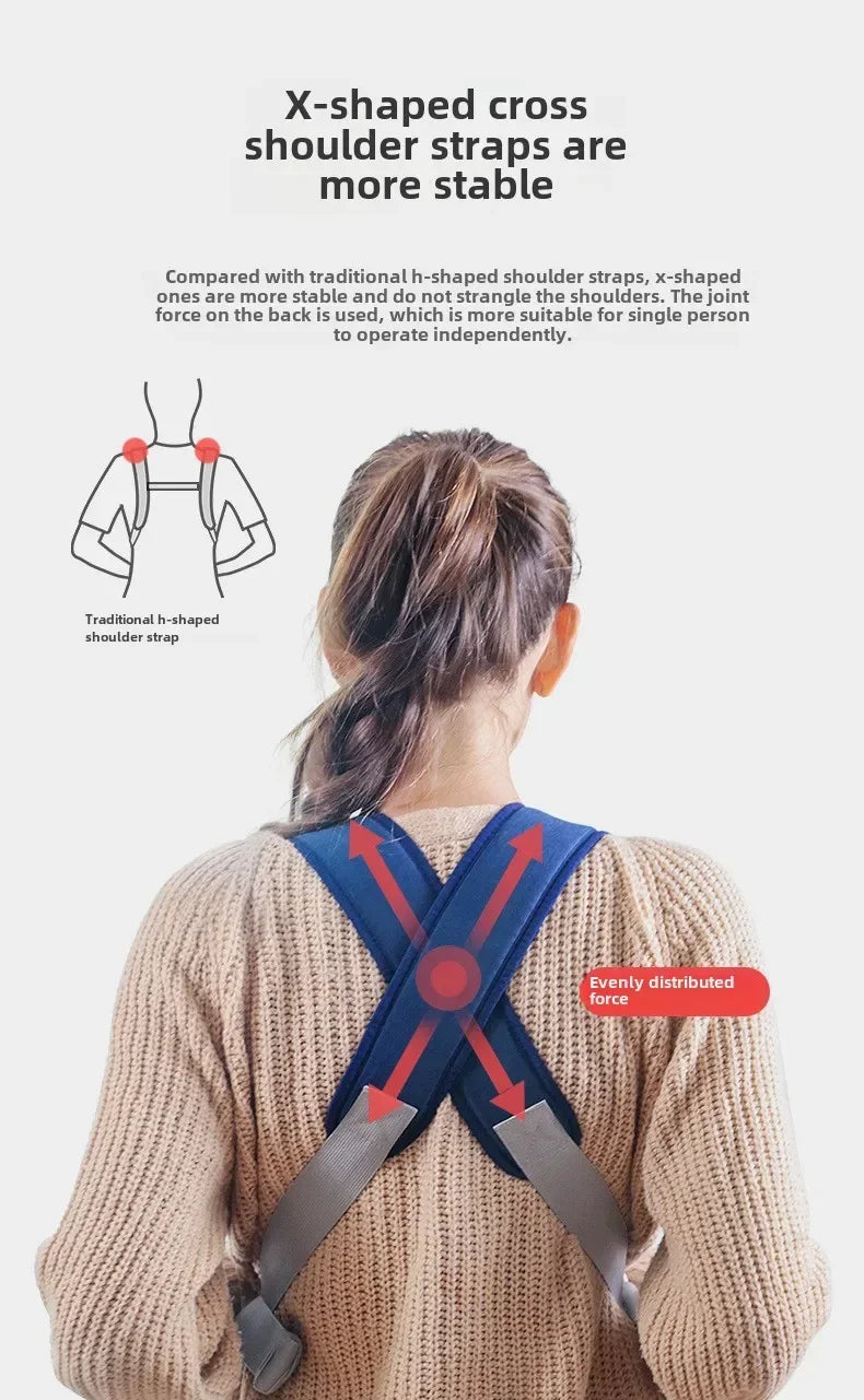 Baby Going Out Safety Sling Carrier Multifunctional Shoulder Baby Carrier Four Methods Front and Back Versatile for All Seasons
