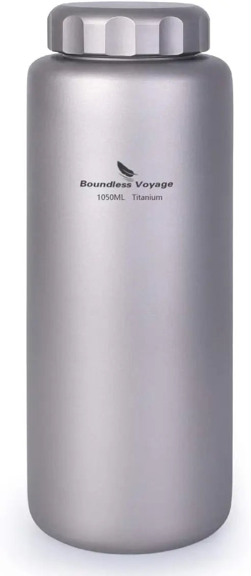 1050ml Titanium Water Bottle, Leak-Proof Wide Mouth for Outdoor Sports Hiking Camping