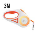 Retractable dog walker Tetractable leash for small and medium-sized dogs With flashligh and ambient light Nighttime safety