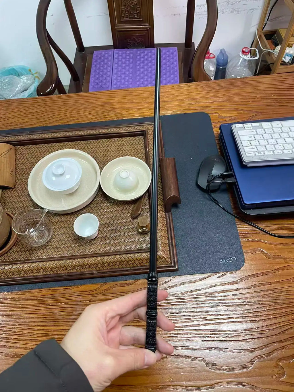 Harry Potter Professor Snape Style Magic Wand Anime Cosplay Toy Metal Core Plastic Stick Children Decoration Accessory for Kids