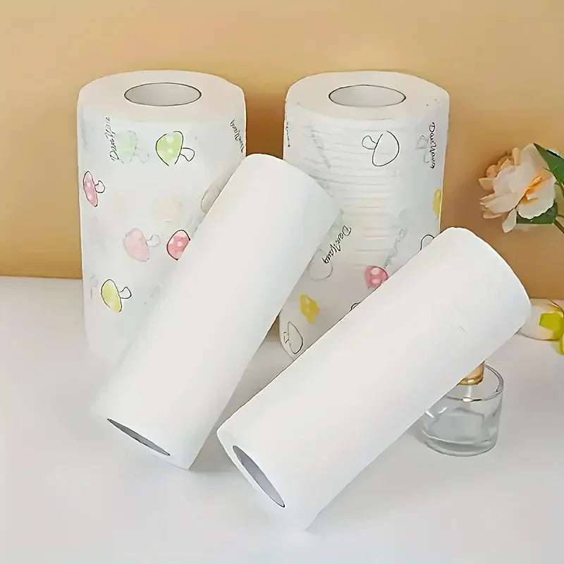 One-time dishcloth water wash dry wet dual-use non-stick oil rags household cleaning rags kitchen towel kichen accessories