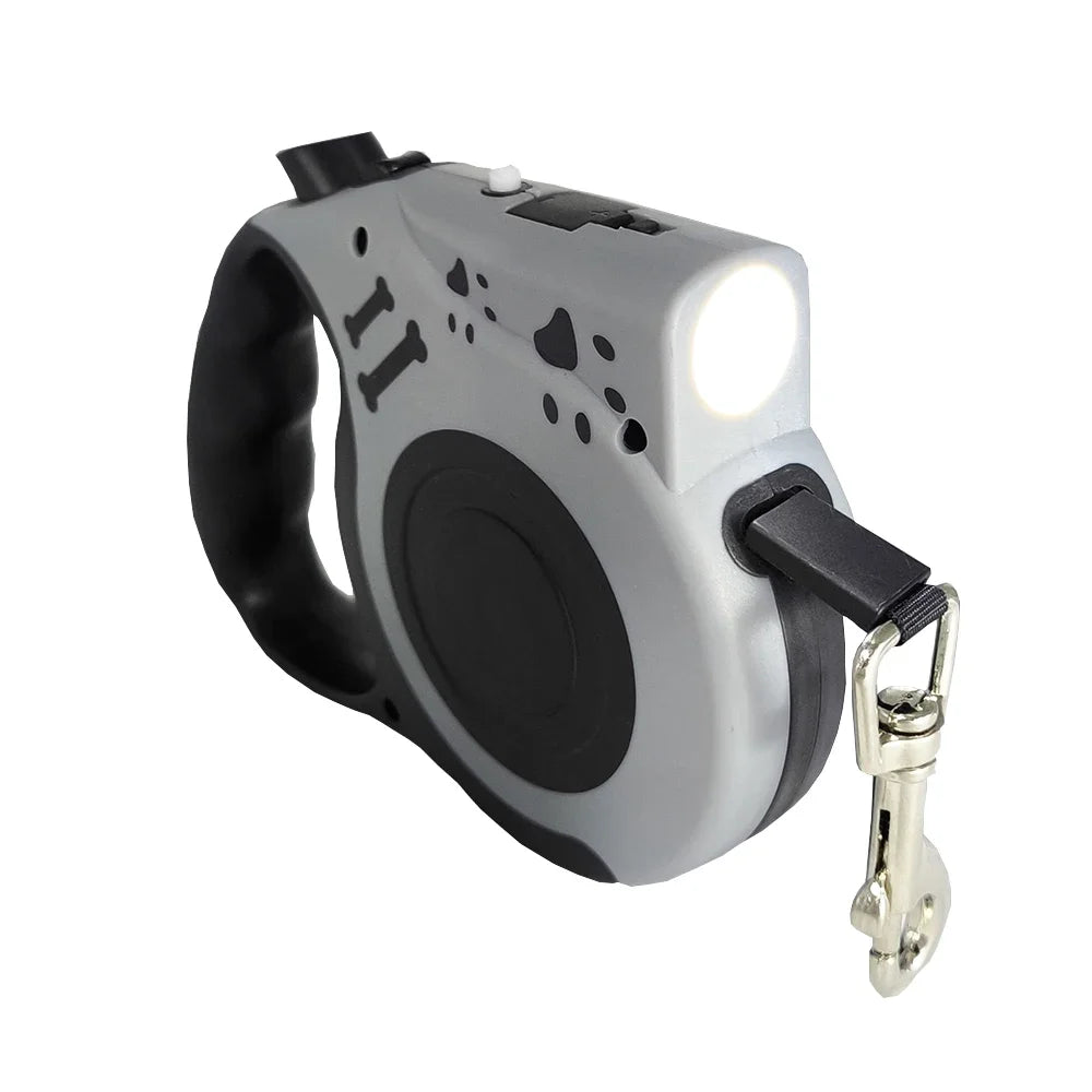 Automatic Retractable Dog Leash with Flashlight LED Glowing at Night Walking Leash Durable Nylon Outdoor Dog Leash Pet Supplies