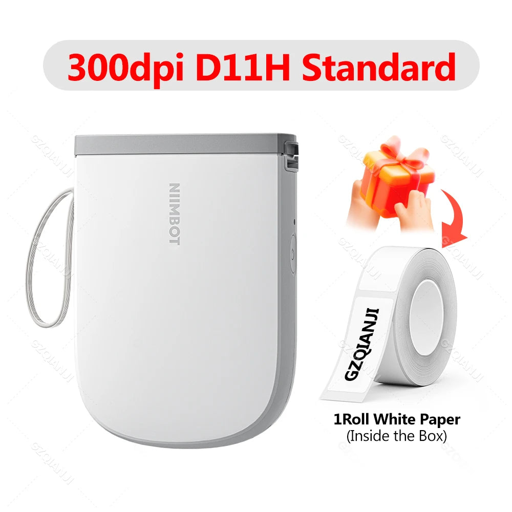 2024 Niimbot D11H Label Thermal Printer Portable Mini Pocket Maker Name Price Self-adhesive Sticker Paper roll for Phone Machine