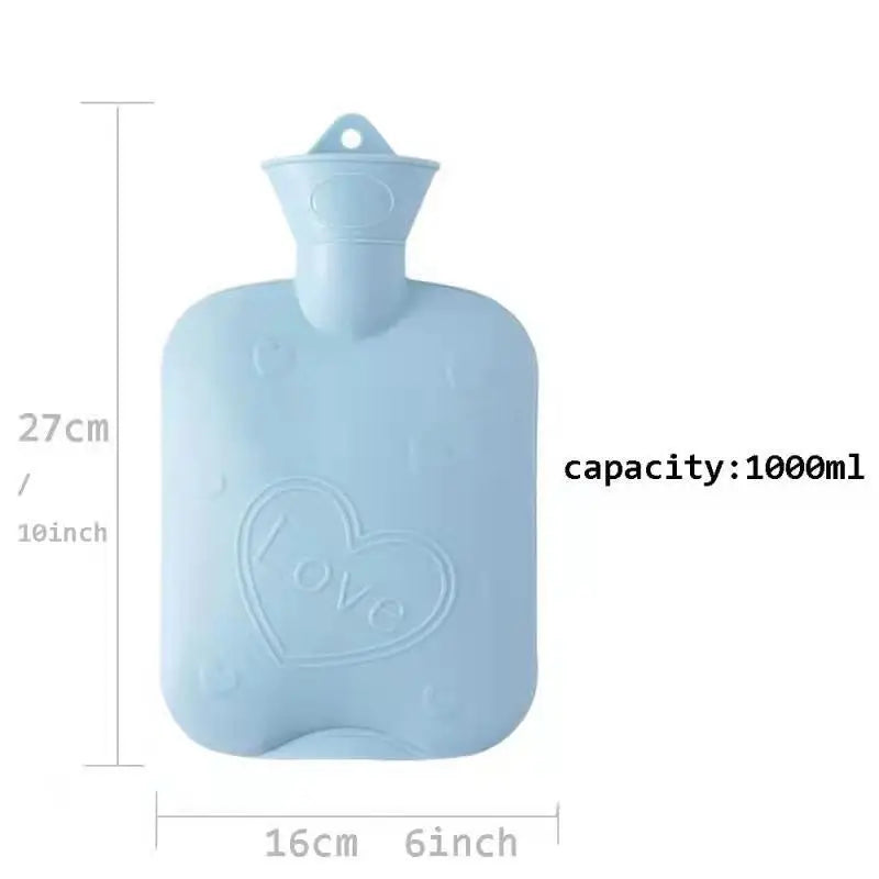 3-Piece Set Filling Water Type Hot Water Bag Hot Water Bottle Cover Plush Animal Belt Winter Menstrual Women Belly Hand Warmer