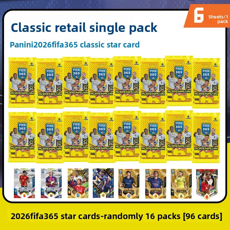 2026 Panini FIFA 365 Adrenalyn XL - Top Clubs Teams Players Collectible Trading Card Gift