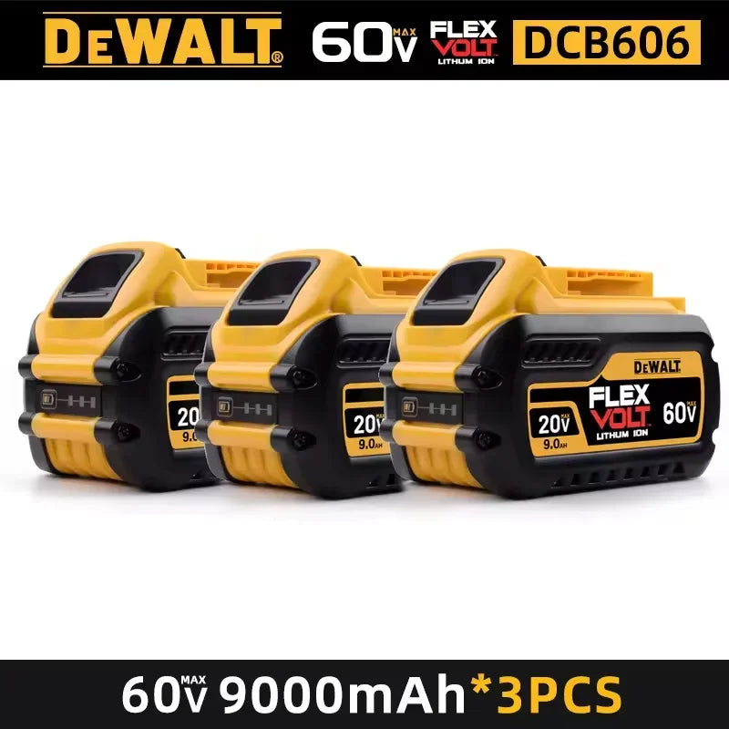 Original DEWALT Battery 60V 9.0AH, Rechargeable Lithium-ion Battery, DEWALT，DCB609，DCB118， Fast Charging, DEWALT Tool Battery,