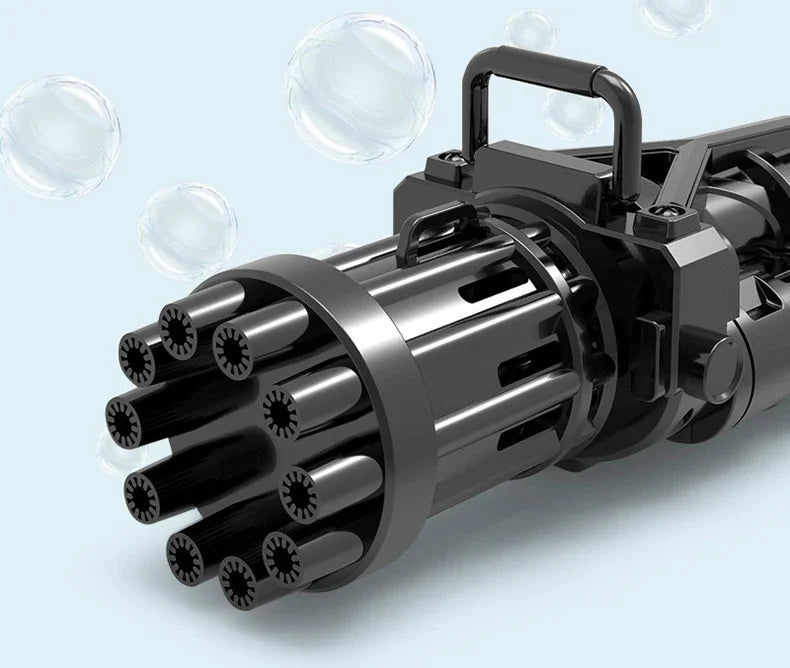 10 Hole Electric Gatling Bubble Machine Automatic Blower Soap Water Maker Gun for Children Summer Beach Outdoor Kids Toys