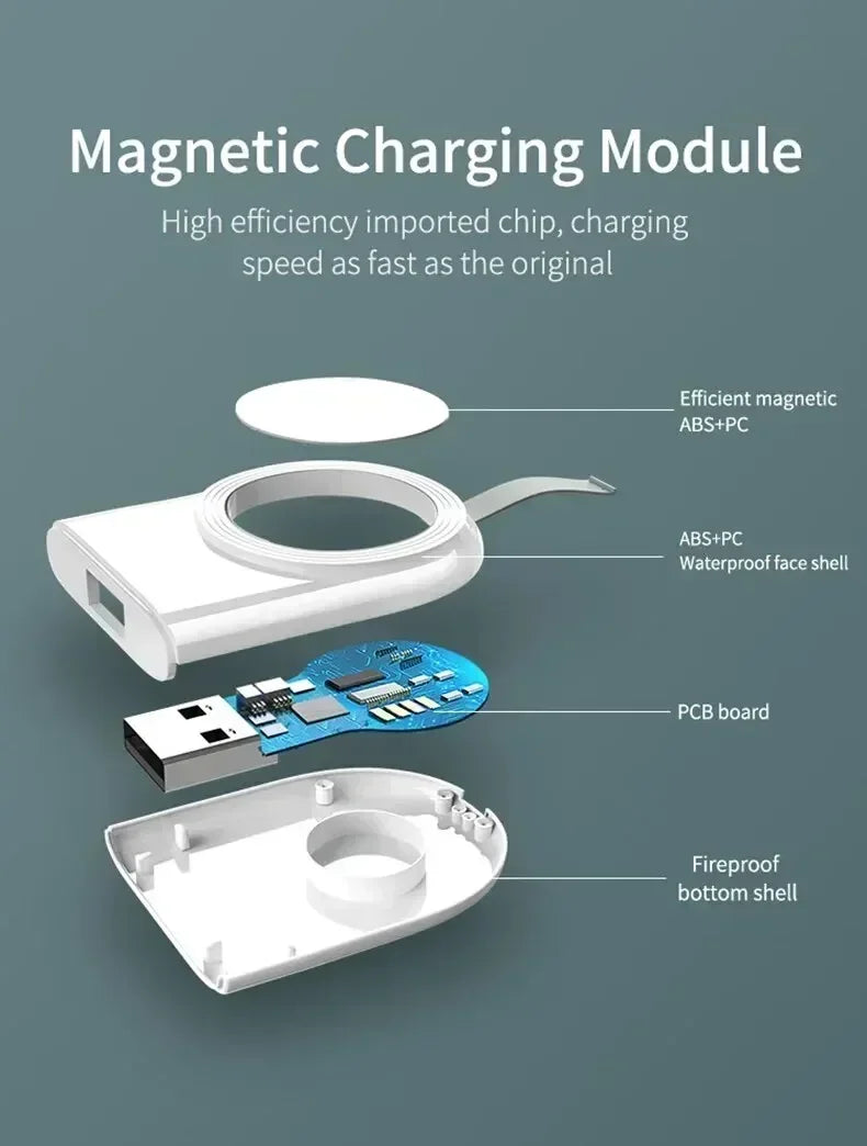 Magnetic Watch Wireless Charger Dock Base For iWatch Series 10 9 8 7 6 5 4 SE/3/2 Utlra Portable Travel Wireless Charging Stand