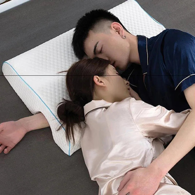 Arched Cuddle Couples Pillow with Slow Rebound and Breathable Memory Foam,Sleep Pillow for Anti Pressure Hand Protect Cervical