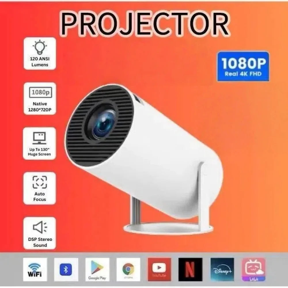 Hy300 Pro And FY300 new Projector 4K  Wifi 1080P 1280*720P HD Home Cinema Outdoor Portable Video Movies Led Mini Projetor