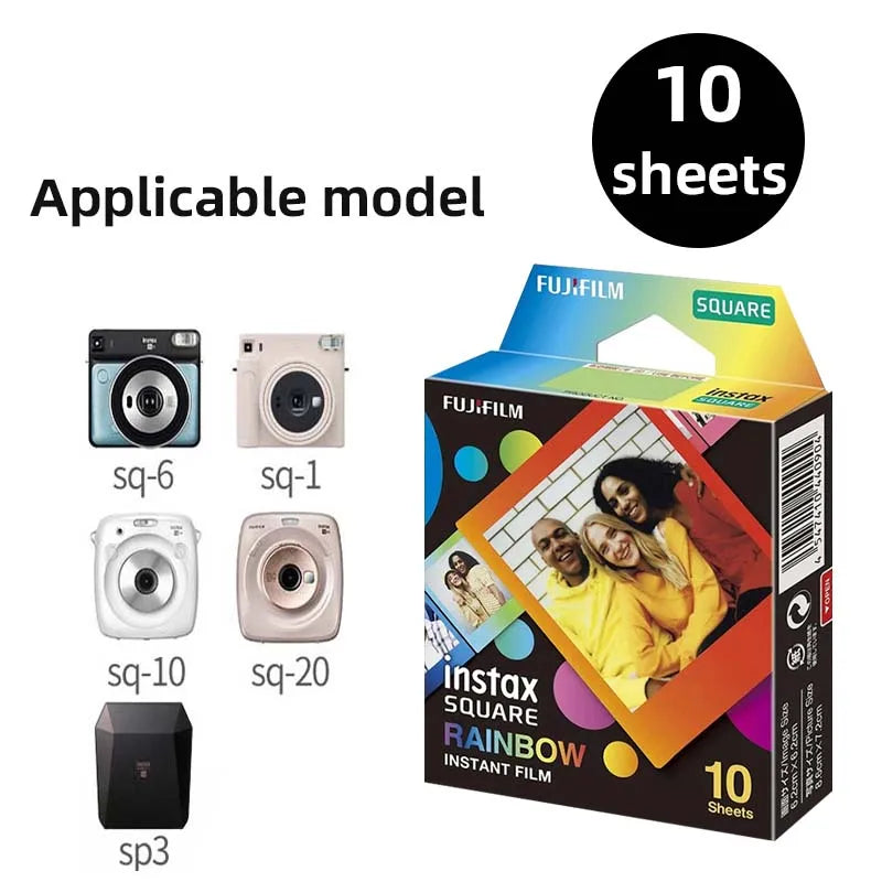 Fujifilm Instax Square White Edge Films Photo Paper 10-100 Sheets for Instax SQ10 SQ6 SQ20 Instant Camera Share SP-3 Printer