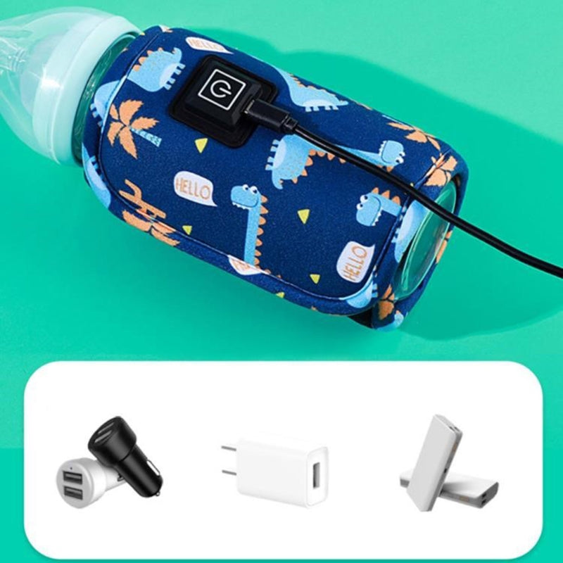 Portable USB Baby Bottle Warmer 5V 2A Heating Travel Milk Warmer Adjustable Temperature Control Breast Milk Heater Bag