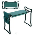 Garden Kneeling Stool with Tool Pouch 2-in-1 Portable Seat Knee Pad Outdoor Gardening Chair with Pockets