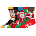 5 pairs Men Christmas Socks Funny Xmas Santa Claus Tree Snowflake Elk Snow Cotton Medium tube Happy Sock Men New Year Sokken