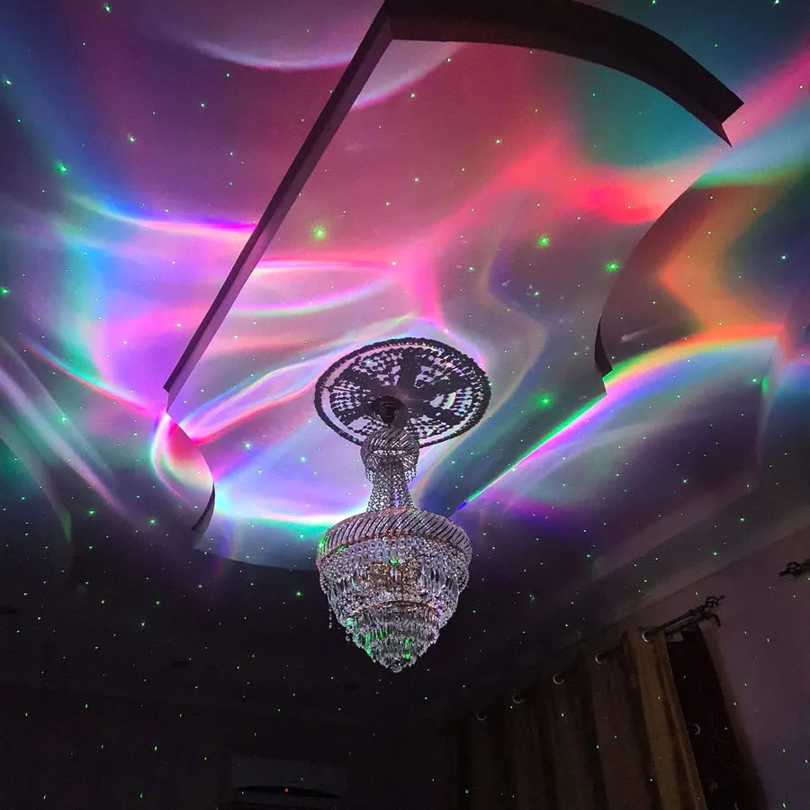 SA204 RGB LED Motive Aurora Projector Night Green Laser Sky Stars Disco Light Nebula Cloud Christmas Children Bedroom Stage Lamp