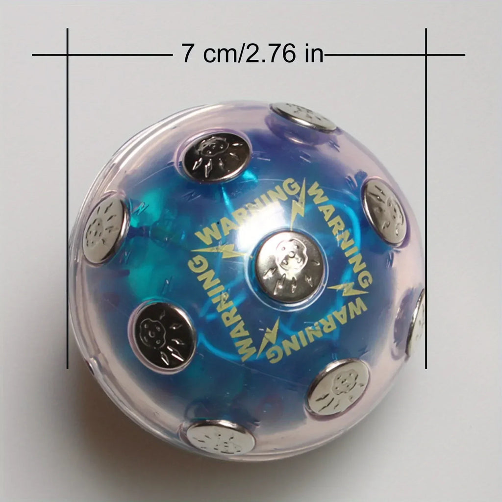 Novelty Toy Safe Electric Shocking Ball Shock Glowing Ball Stress Relief Auto Off Prank Trick Magnetic Ball Holiday Party Game