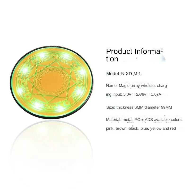 Fast Charging 10W Multifunction Rapid Charger Creative Magic Array Wireless Charger Mobile Phone Universal Emittin Light